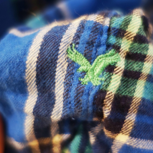 EUC Blue Flannel American Eagle Top in Medium - Picture 4 of 5